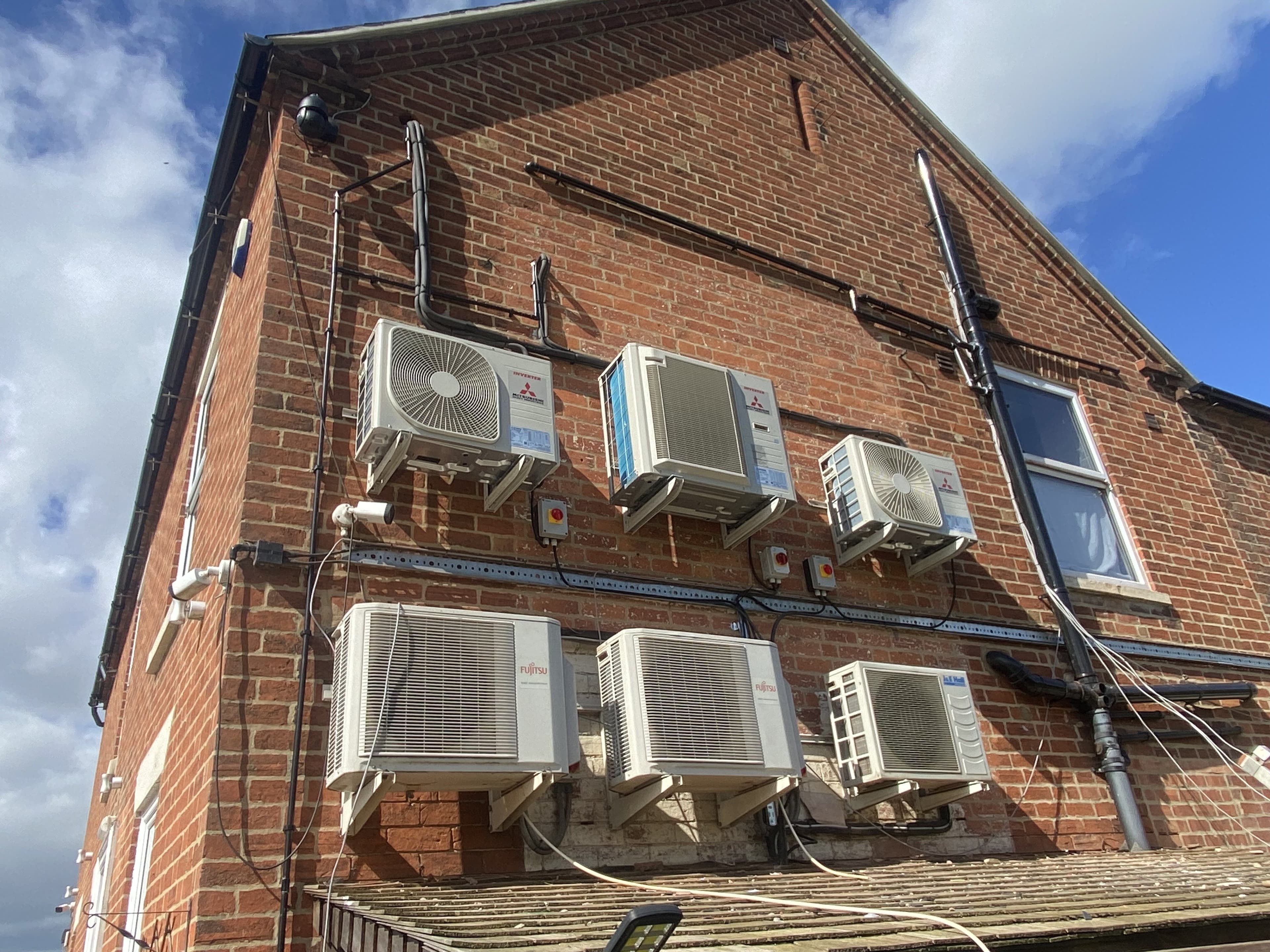 Commercial air conditioning units installed at a Birmingham business