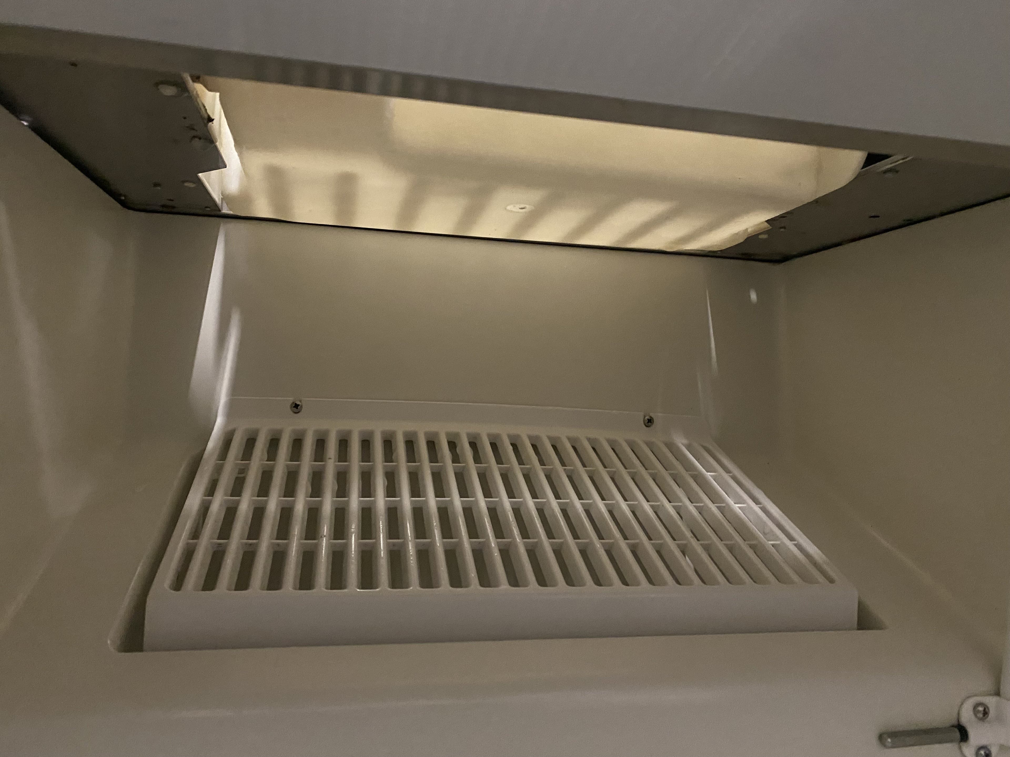 Sanitised commercial ice machine interior